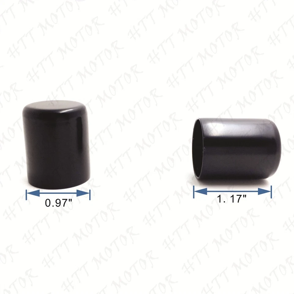 2x cubiertas de herrajes de acoplamiento negras para Harley Touring FLHR FLHX FLHT FLTR CVO Foto 3 de 4