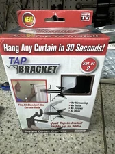 Tap Bracket As Seen On TV Silver Steel Top Mount Curtain Bracket 30 lbs. Capacit