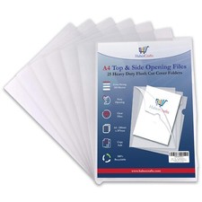 Billeteras de plástico A4 lima de apertura superior y lateral de alta resistencia mangas de plástico transparente