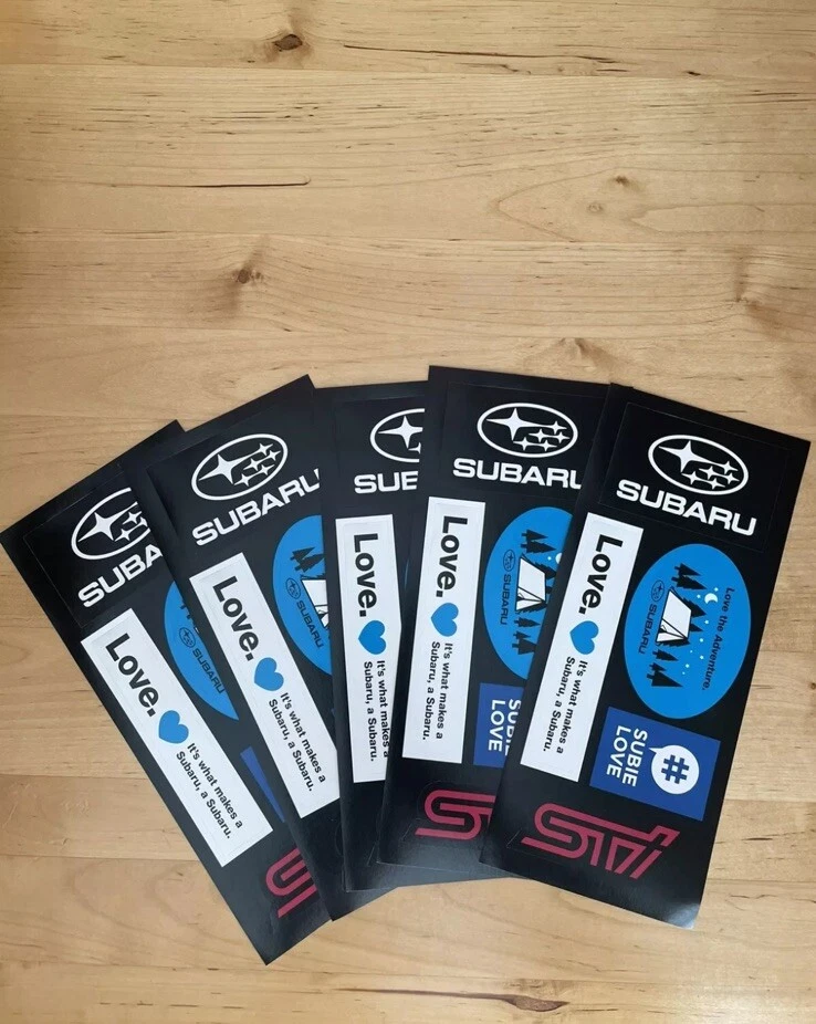 Hojas de pegatinas Subaru 5x WRX STI JDM LEGACY CROSSTREK ASCENT BRZ FRS RALLY Foto 2 de 4