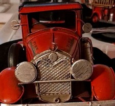 Vintage Metal model of a 1931 Ford Fire Chief Truck Collectible