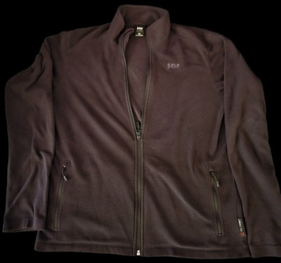 Helly Hansen Polartec Fleece Jacket Men Large Full Zip Recycled Polyester Black 
