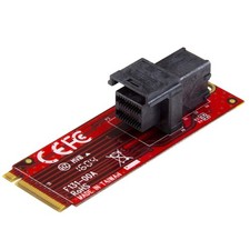 StarTech.com U.2 to M.2 Adapter - for 1 x PCIe NVMe SSD - SFF-8643, Red