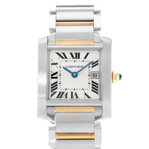 Cartier Tank Francaise W51012Q4 2465 25mm Steel 18k Yellow Gol...