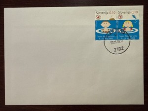 SLOVENIA FDC COVER 2008 YEAR RED CROSS SAFETY HEALTH MEDICINE STAMPS