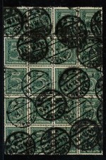 Timbre de service du Reich allemand Michel n° 16 - oblitéré Hanau unité 20