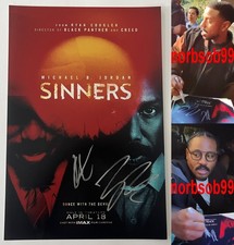 MICHAEL B. JORDAN & RYAN COOGLER SIGNED SINNERS 12x18 PHOTO B w/EXACT PROOF COA