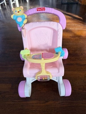 Fisher-Price Brilliant Basics Stroll-Along Musical Walker Baby Doll Stroller