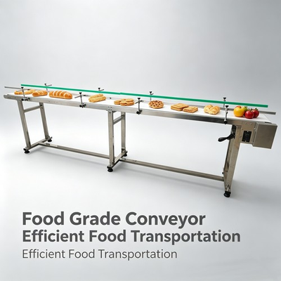 #ad #ad 110V Food Grade PU Belt Conveyor 118x11.8in Adjustable Speed Double Guardrails $1529.85