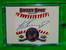 2001 KEN GRIFFEY JR Upper Deck Sweet Spot Baseball Autograph Leather Ball S-KG