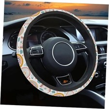 Boho Rainbow Steering Wheel Cover, Cute Print Steering Wheel Cover Cute Rainbow