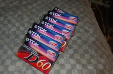 7 New/Unused TDK Cassette Tape - 60 minutes each