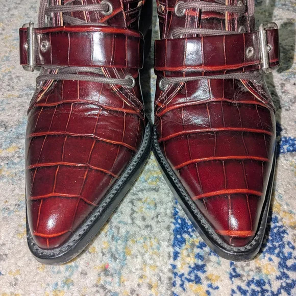 CHLOE Python Rylee Snakeskin Embossed Cut Out Lea… - image 4