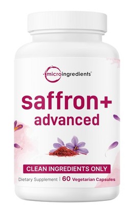 Micro Ingredients Saffron+ Advanced Supplements, 60 60 Count (Pack of 1)
