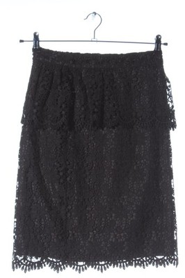 MNG COLLECTION Spitzenrock Damen Rock Gr. DE 38 schwarz Party-Look
