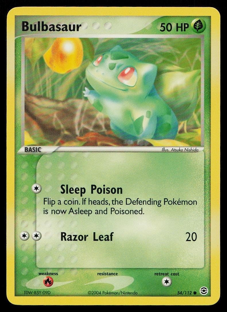 Bulbasaur 54/112 Common FireRed & LeafGreen Pokemon Near Mint