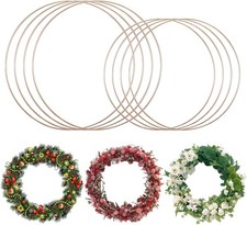 Metal Floral Wreath Hoops 10/12 Inch Gold Rings for Crafts and Wall Decor