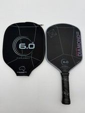 6.0 Six Zero Black Infinity Diamond 16MM Pickleball Paddle Fair Cond.