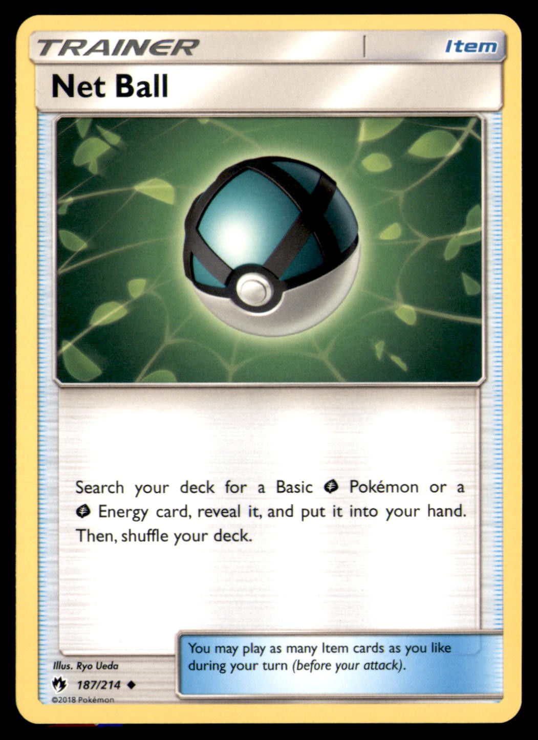Pokemon Net Ball Lost Thunder 187/214 UC NM