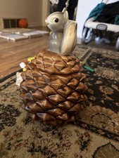 American Bisque Pinecone Cookie Jar   Winking...