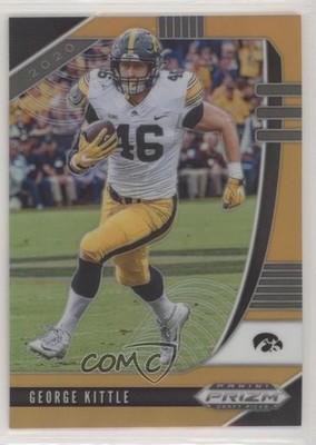 2020 Panini Prizm Draft Picks Neon Orange Prizm 114/149 George Kittle #31 b6s