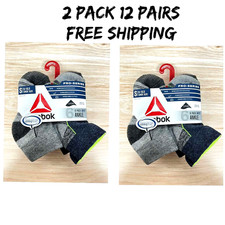 Reebok Boy's Pro Series Low Cut Socks,2 6 Pack  Size 6-10.5 Shoe size