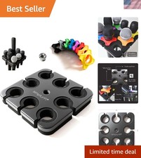 Portable Square Microphone Holder for 8 Mics - Durable  Stylish Stage Display