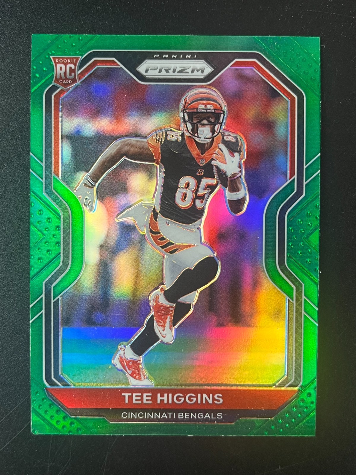 2020 Panini Prizm - Rookie Tee Higgins #308 Green Prizm (RC)