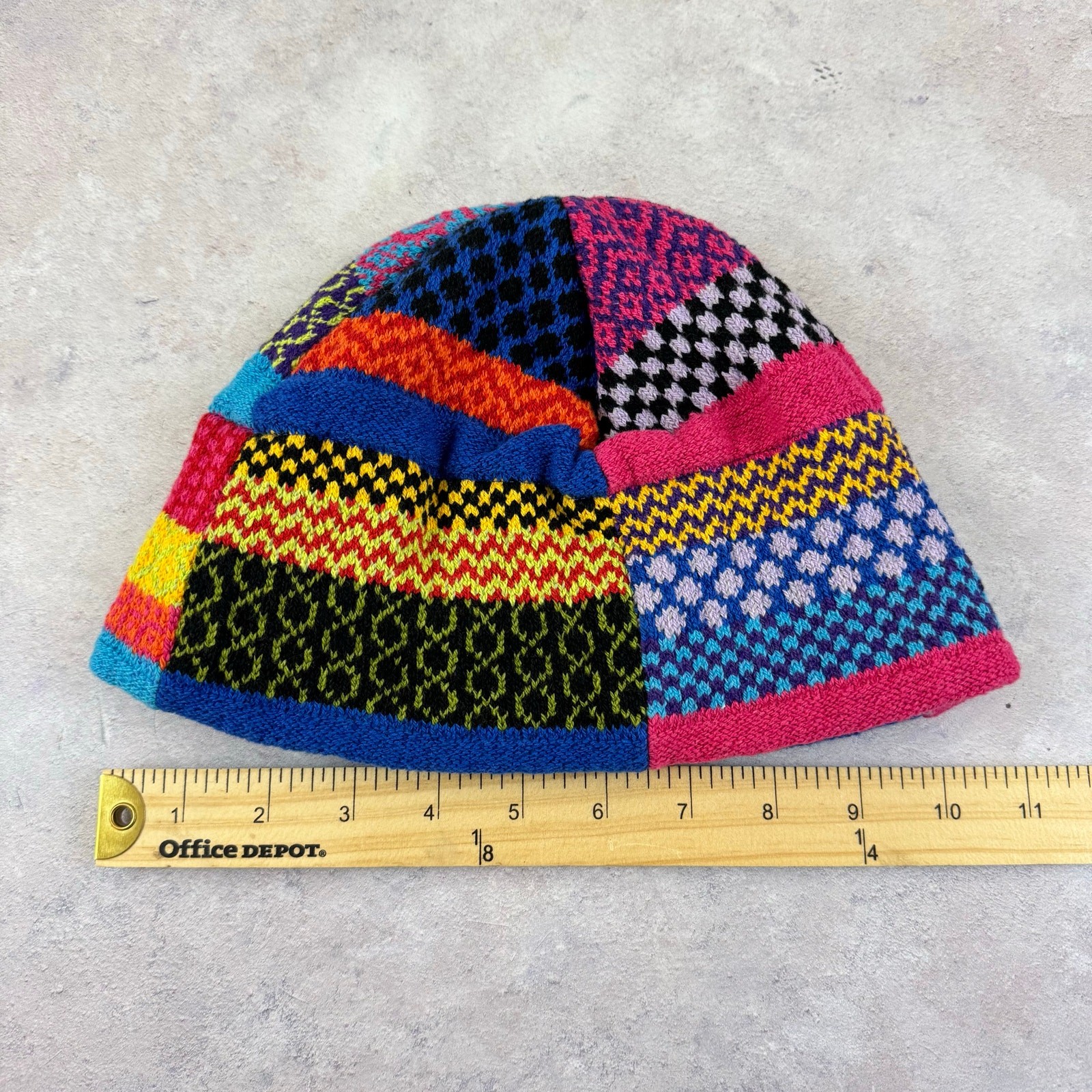 Solmate Socks Patchwork Knit Beanie Colorful Outd… - image 3