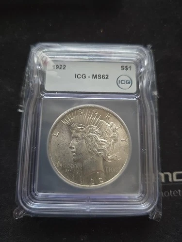 1922 ICG MS62 PEACE DOLLAR