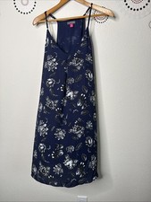 Vince Camuto Women’s Blue Sleeveless Floral Midi Dress Size large
