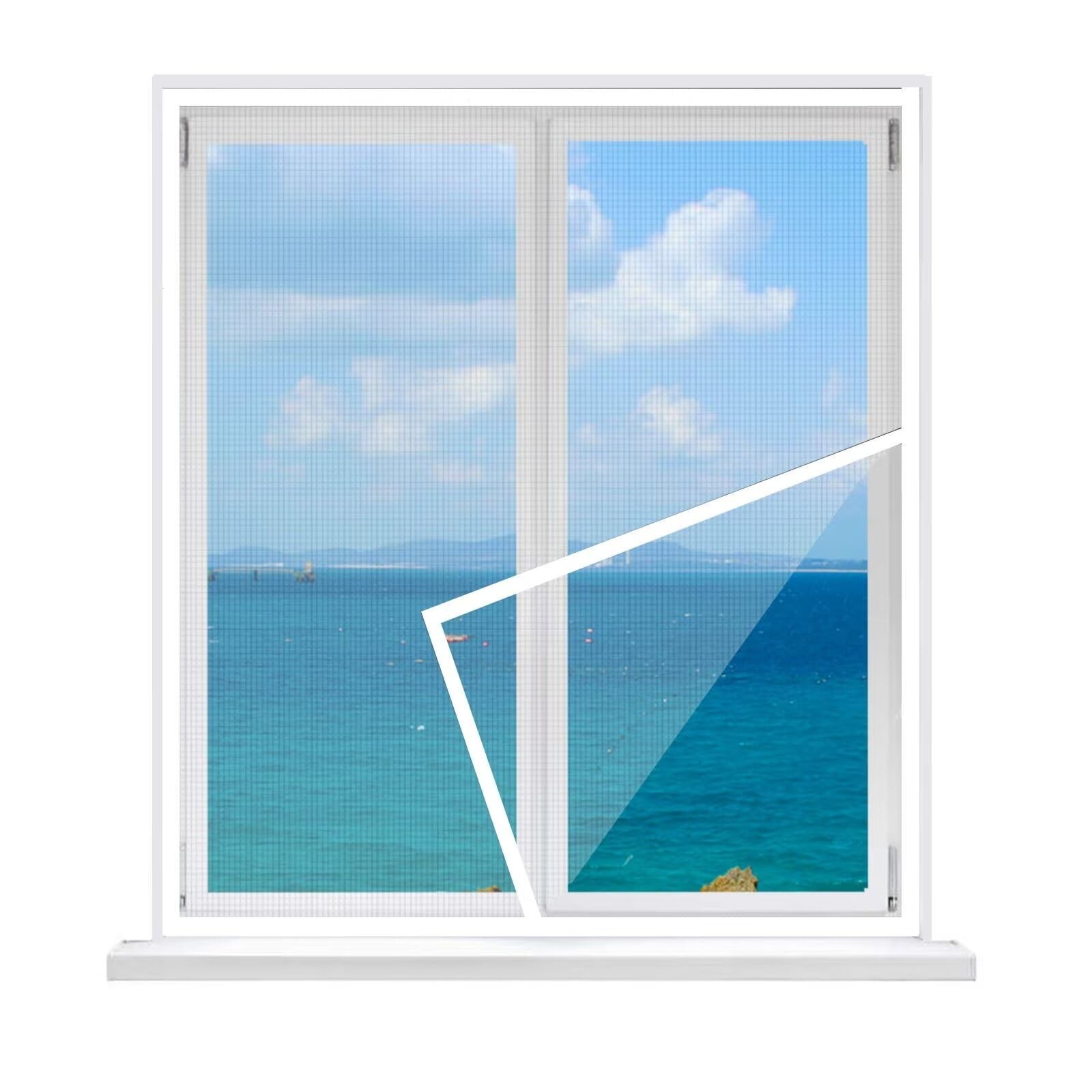 Moustiquaire de fenêtre respirante 120x130 cm avec maille anti-insectes fine