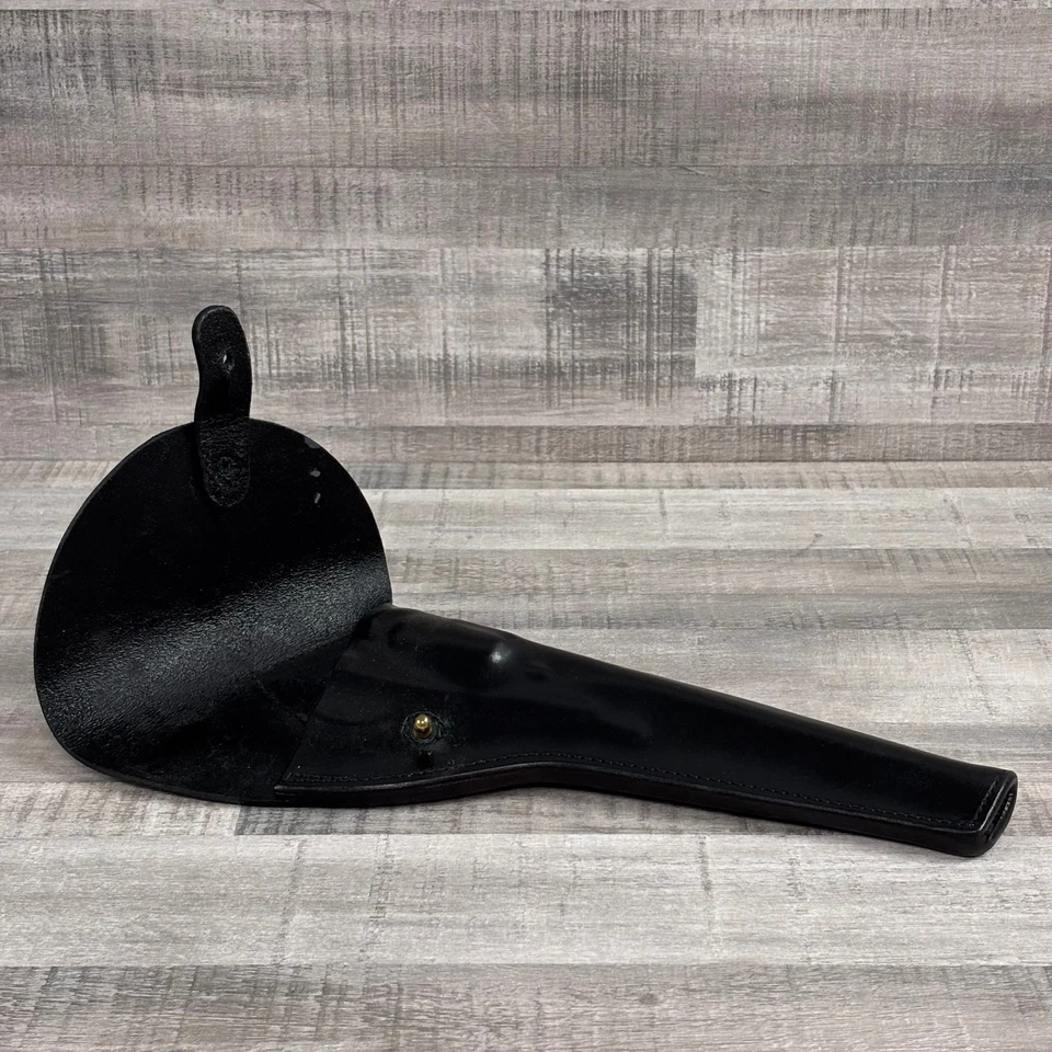 Vintage BIANCHI #1860 Medium Black Leather Colt Blackpowder Holster Left Handed - Image 4 of 4