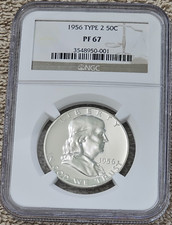 1956 Franklin Proof Half Dollar Type 2 NGC PF67 | NGC Certified | Free Shipping