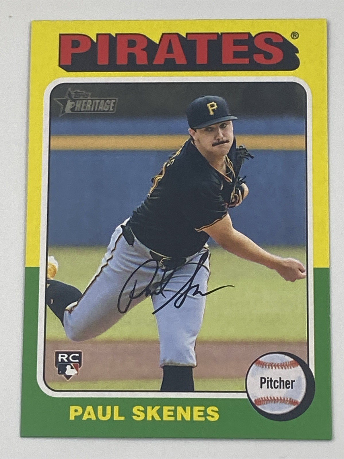 Paul Skenes 2024 Topps Heritage High Number Baseball #594 Rookie Base Card (RC)
