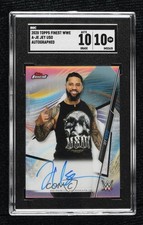 2020 Topps Finest WWE Finest Auto Jey Uso #A-JE SGC 10 GEM Auto 0b3o