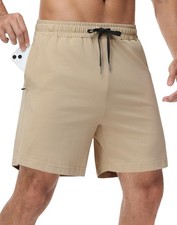 Men's 7" Cotton Sweat Shorts - Ultra Soft Fleece Lounge Short with Zipper Poc...