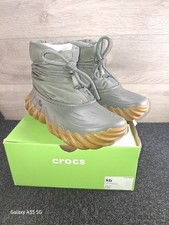 Crocs Echo Boots Brand New Size UK Men 7 Women 9. Dusty Olive.  RRP £115.