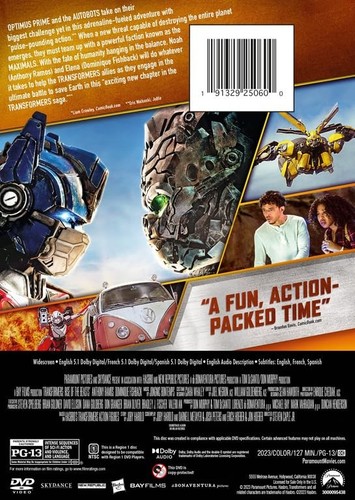 Transformers: Rise of the Beasts (DVD) Anthony Ramos (US IMPORT) - Picture 7 of 7