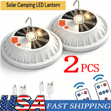 Solar Hanging Light Camping Outdoor Light Lamp Lantern Rechargeable With Remote