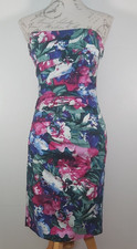 CHARAS Juliet Floral Print Lined Boned Dress Designer Multicoloured BNWT Size 10