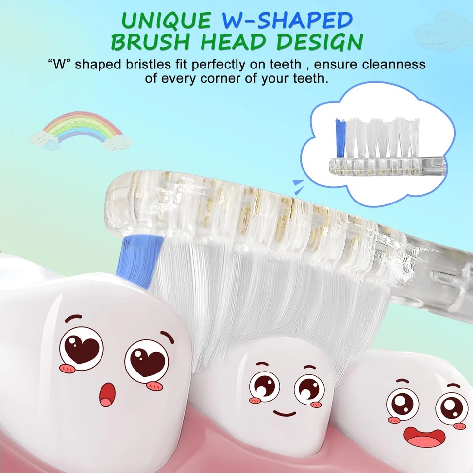 5Pcs Kids Replacement Toothbrush Heads Compatible with Seago SG-513/977/EK6/SG21 - Image 3 of 4