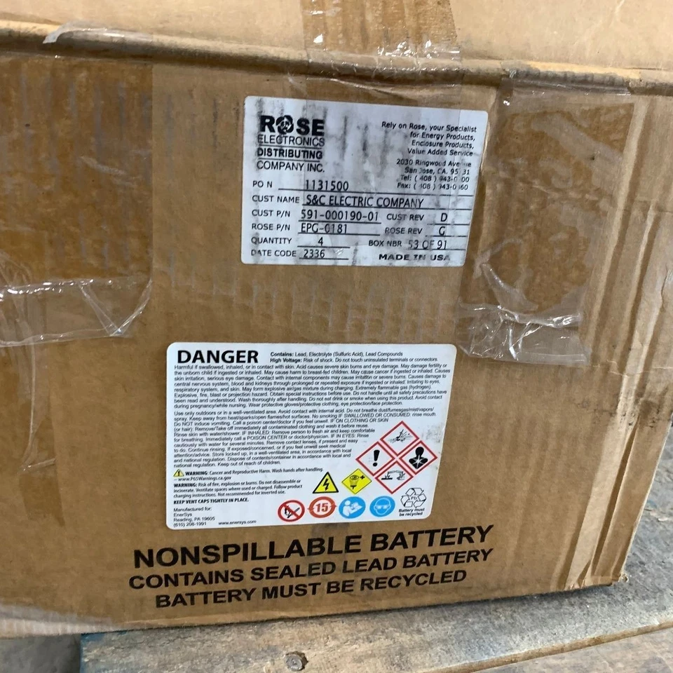 EnerSys Cyclon 24V 8.0Ah Sealed Lead Acid Battery EPG-0181 Nonspillable - Image 2 of 4