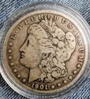 1901  S Morgan Silver Dollar $1 Rare Key Date
