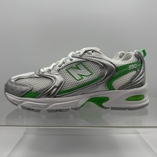 New Women New Balance 530 U530APL Grey Silver Green Sneaker Shoe Size 9.5