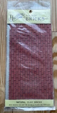 HOUSEWORKS Scale Model 8201 Natural Clay Bricks For Dollhouse 72 sq in - 1979
