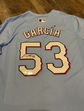 Adolis Garcia Fanatics Under Wraps Signed Jersey MLB Texas Rangers
