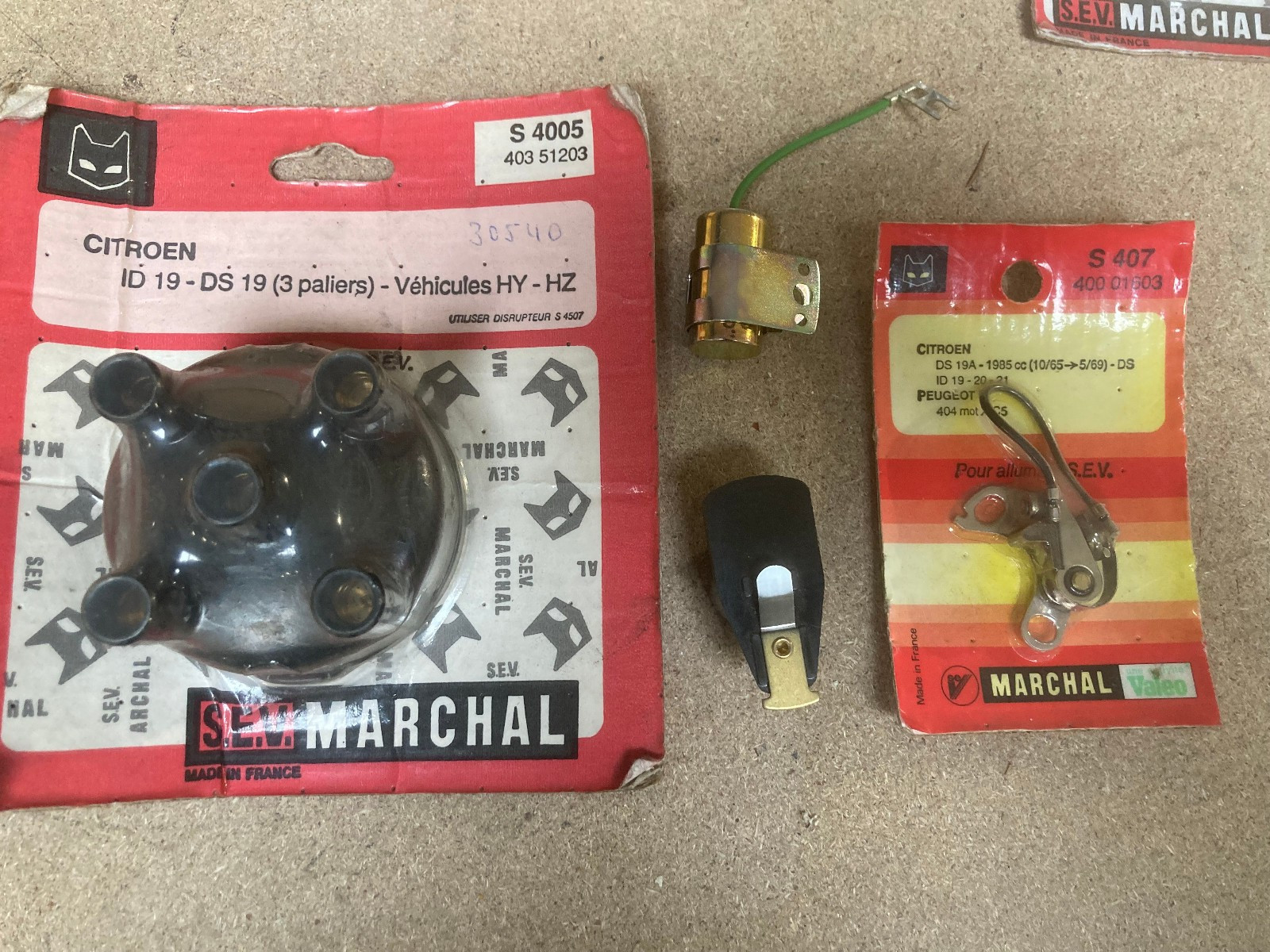 Allumeur Marchal haute performance tête rotor contacts condensateur Citroën DS HY