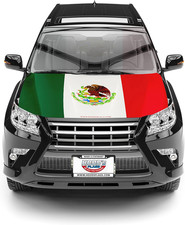 Mexico Flag Car Hood Cover 63"X47" 160X120Cm Mexican Flag Design Univer
