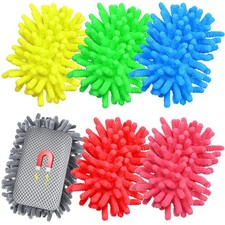 6 Pieces Dry Erase Erasers Magnetic Whiteboard Eraser Washable Microfiber Shag E